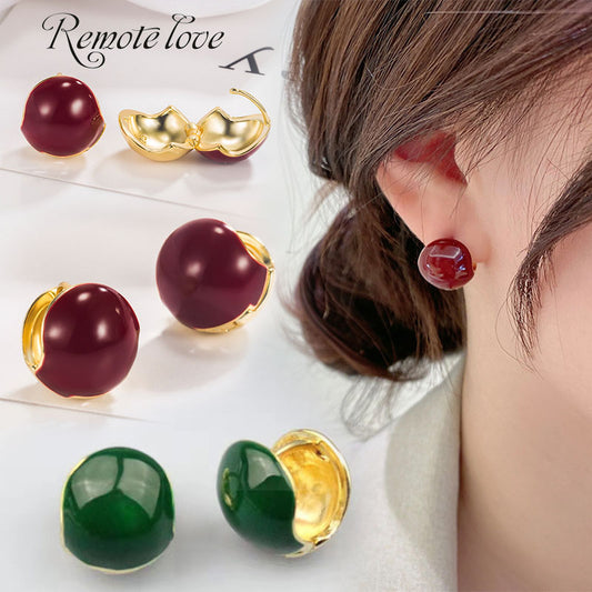 1 pair fashion simple earrings pure color new stud earrings E1139