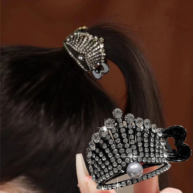 1 Piece Fashion Women Hair Clip Crown rhinestones High Quality inh Gripper Elegant Hair Accessories T1453