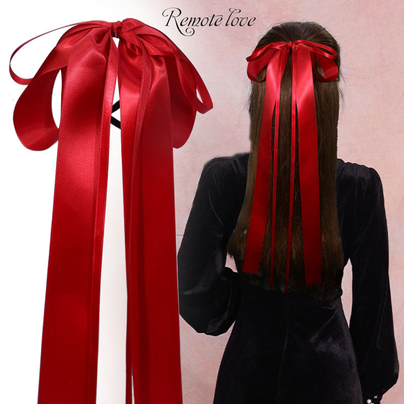 1 Piece Wonderful Ribbon Fabric Bow streamers Hair Ring Fashion Hair Accessories  Headdress Best Birthday Gifts T1265