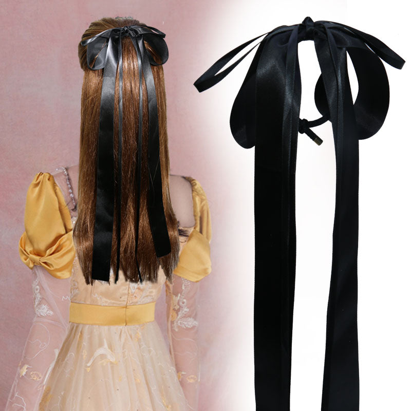 1 Piece Wonderful Ribbon Fabric Bow streamers Hair Ring Fashion Hair Accessories  Headdress Best Birthday Gifts T1265