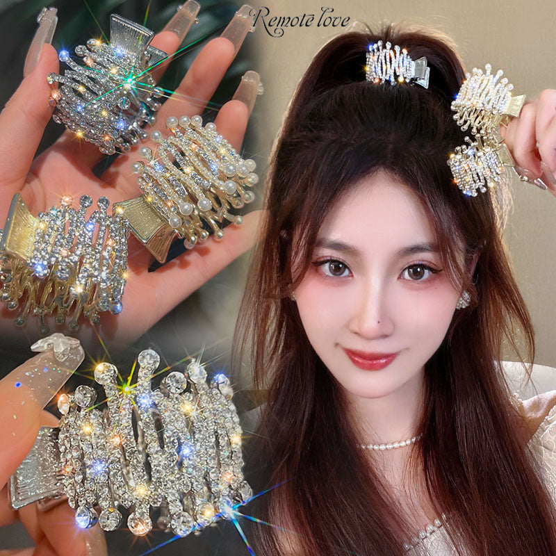 1 Piece Fashion Women Hair Clip Crown rhinestones High Quality inh Gripper Elegant Hair Accessories T1359