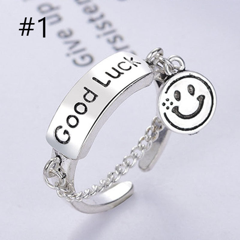 1 Piece Vintage Women Open Ring Fashion Accessories High Quality Alloy Pendant Wedding Ring Best Gifts J188